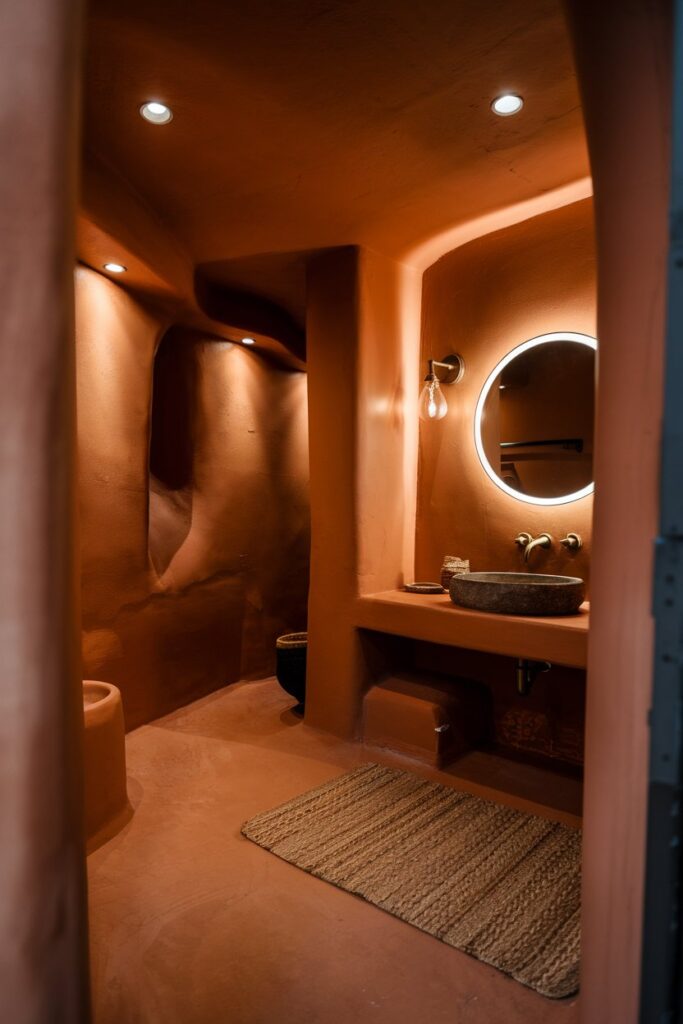 Warm Lighting to Complement Terracotta