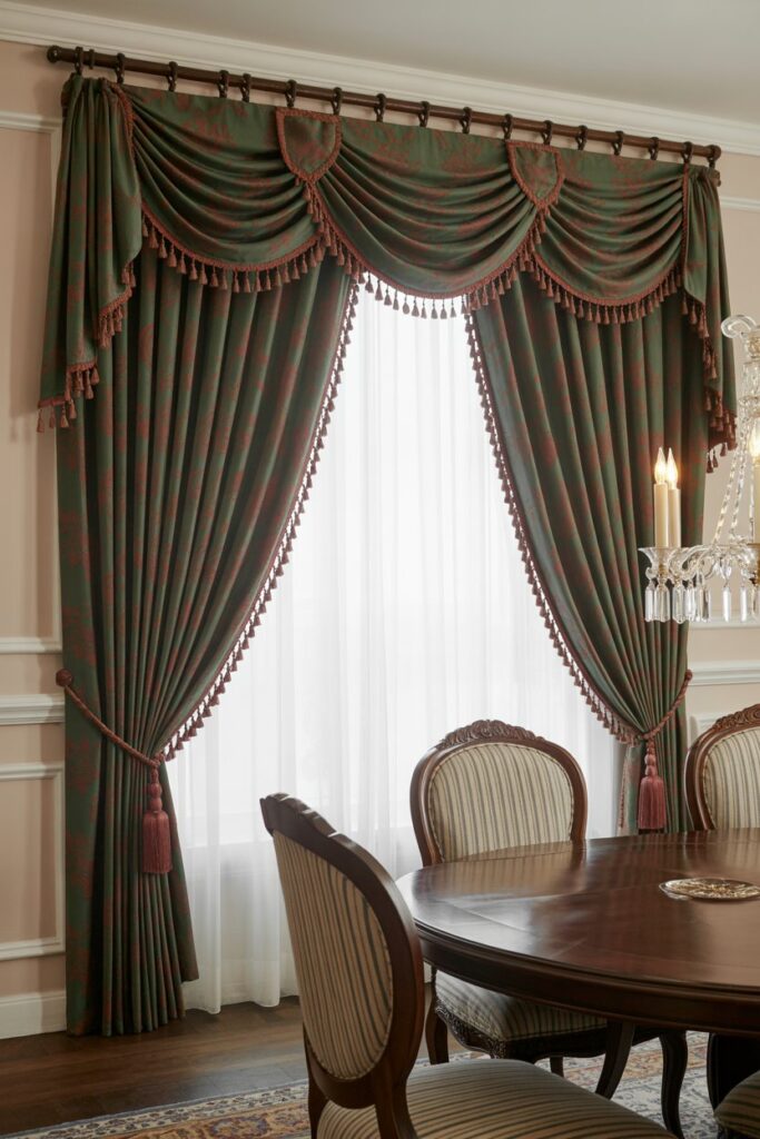 Curtains with a Pelmet or Valance Top