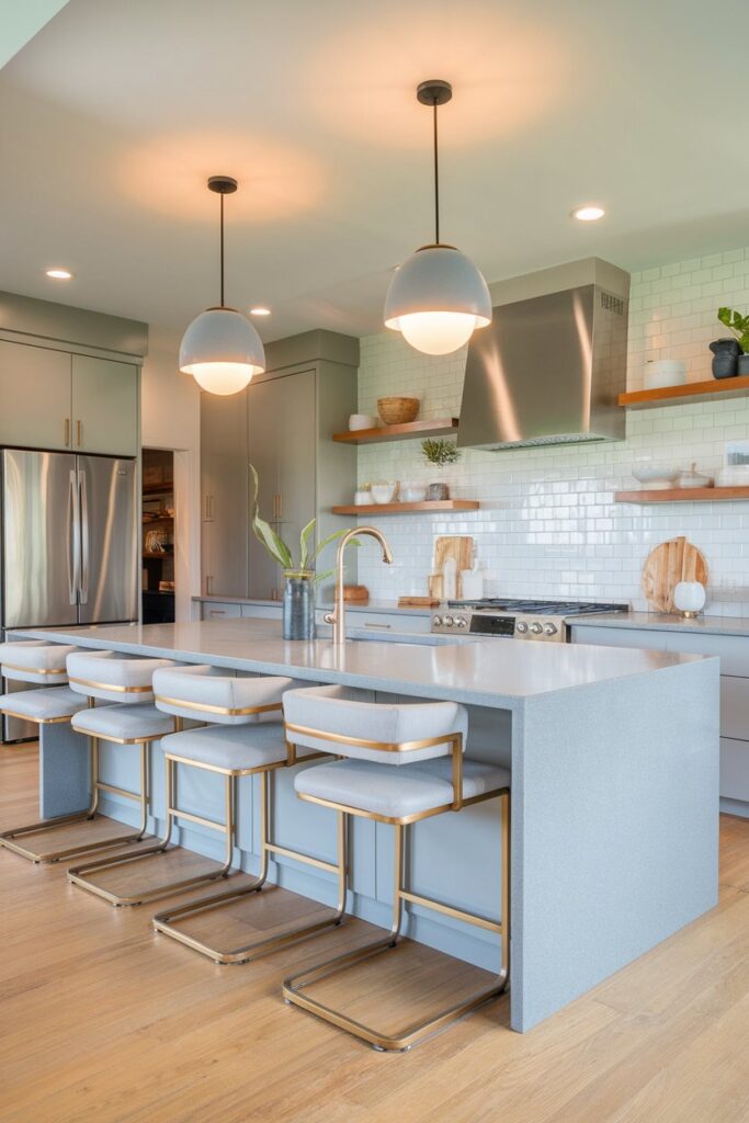 Kitchen Island with Built-In Seating