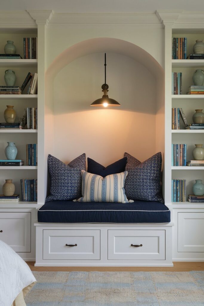 Blue Reading Nook