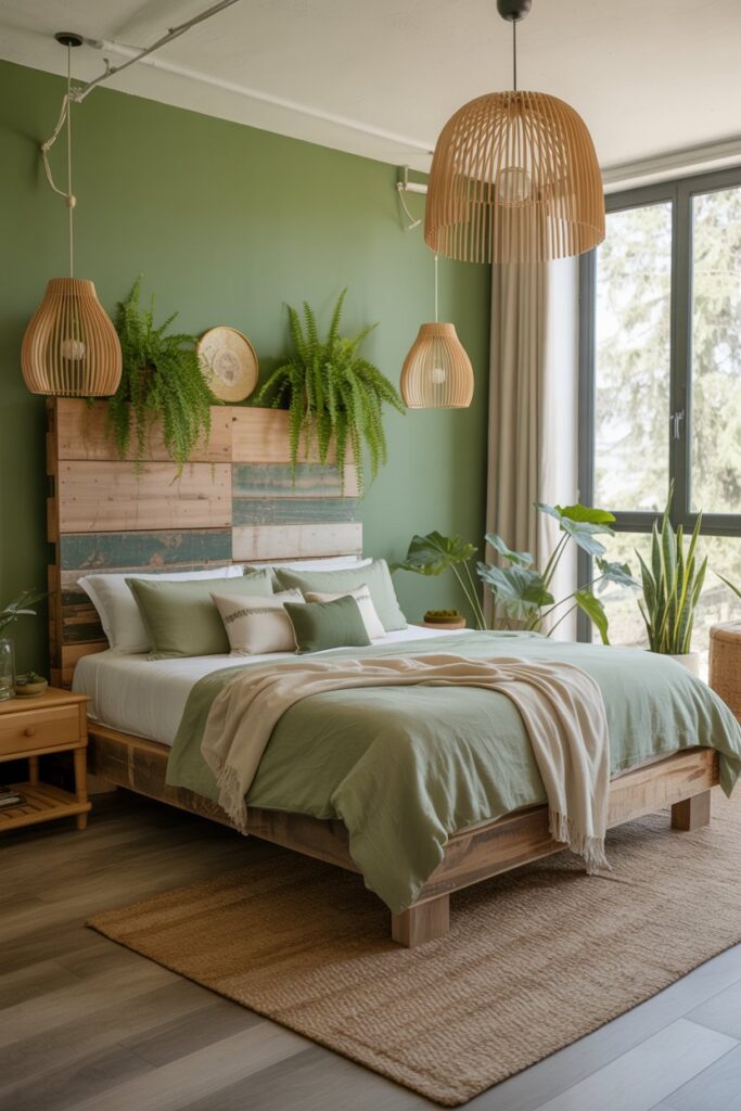Eco-Friendly Green Bedroom