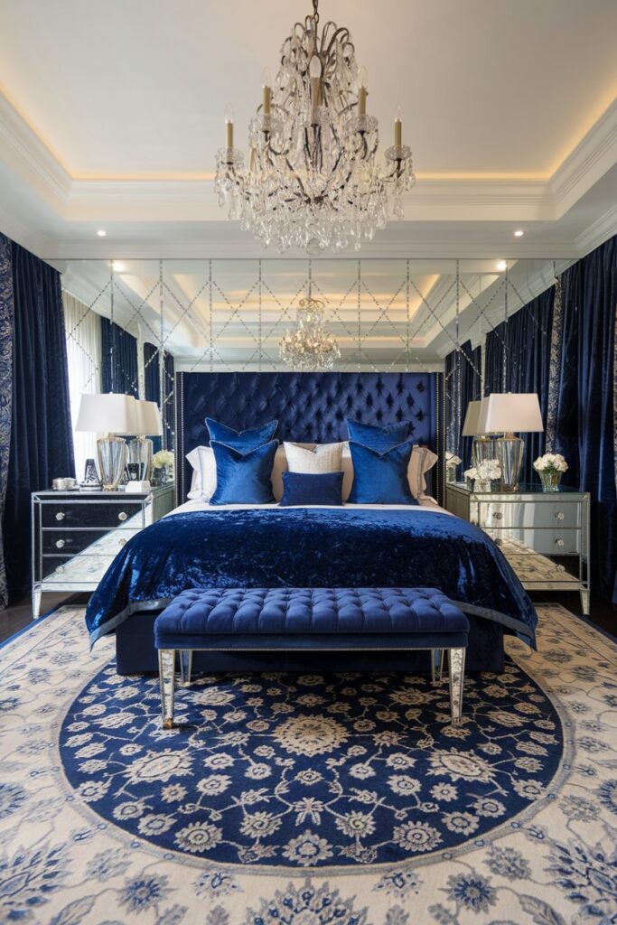 Blue Luxury Master Bedroom