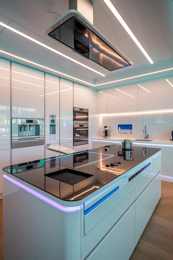 Kitchen Island with Smart Features