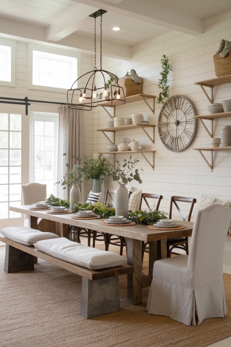 30 Farmhouse Dining Room Ideas That Blend Rustic Charm and Modern Style ...