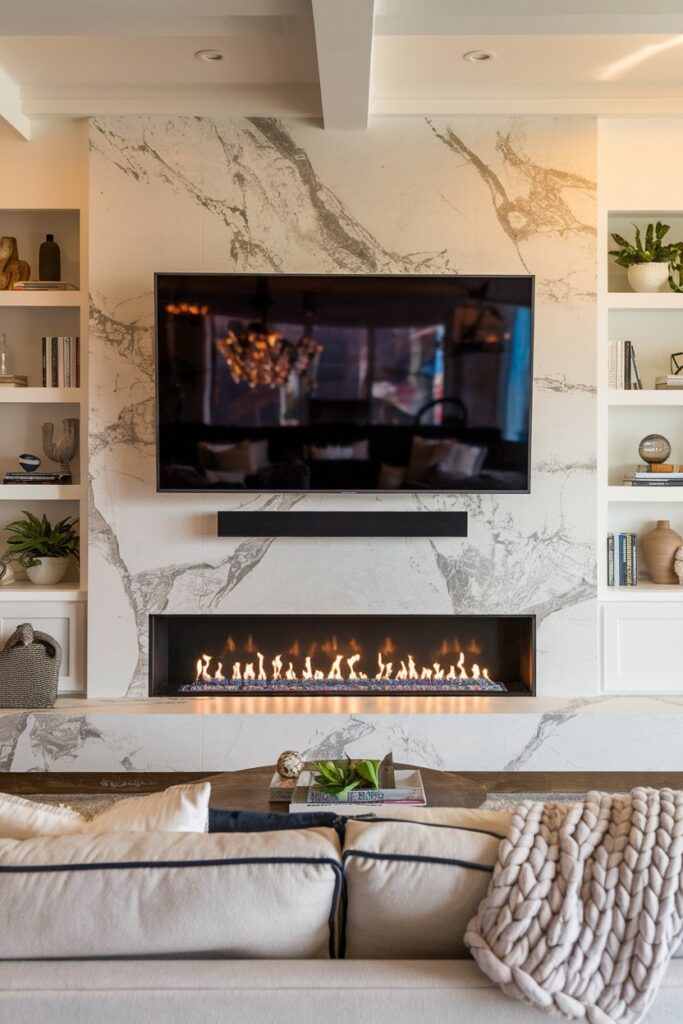 TV Over a Fireplace