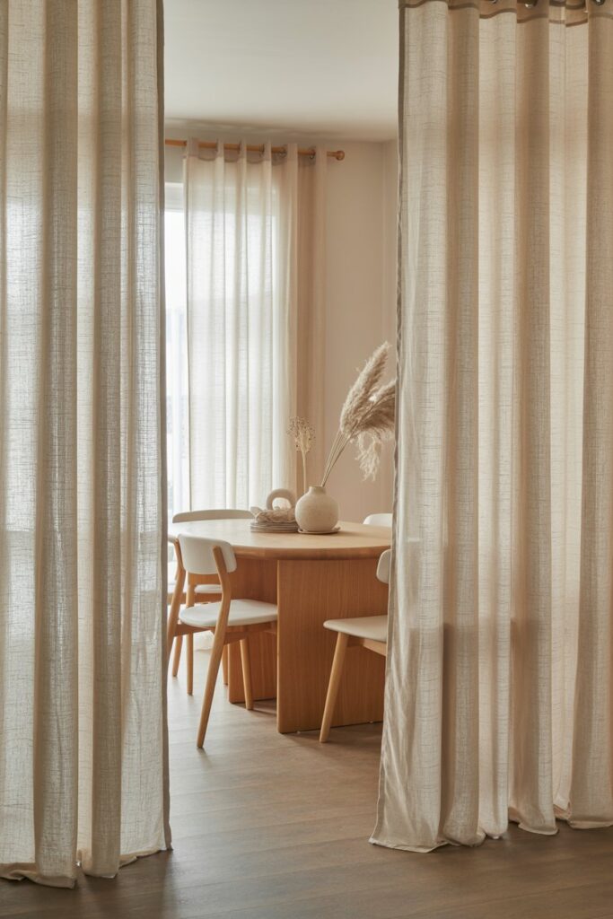 Neutral Linen Curtains for a Minimalist Vibe