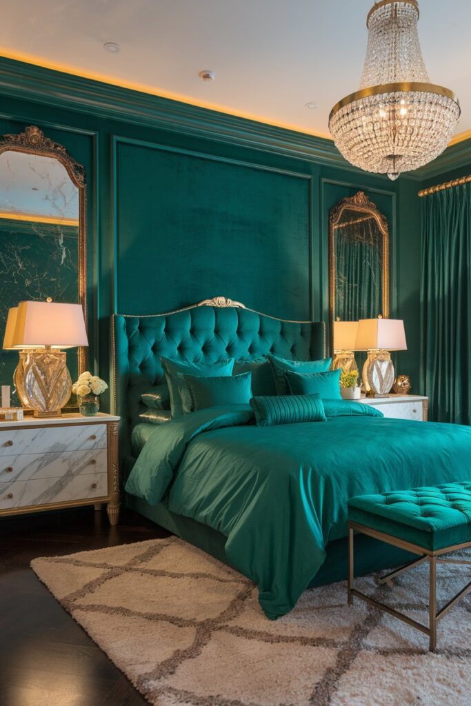 Emerald Green Luxury Bedroom