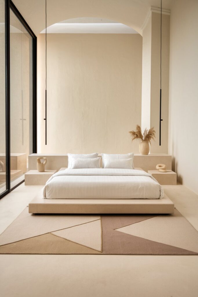 Minimalist Bedroom with Clean Lines and Neutral Decor
