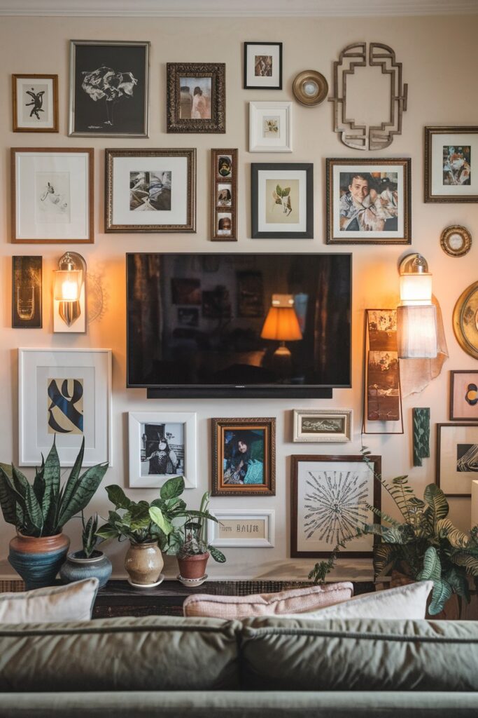 Gallery Wall Around the TV