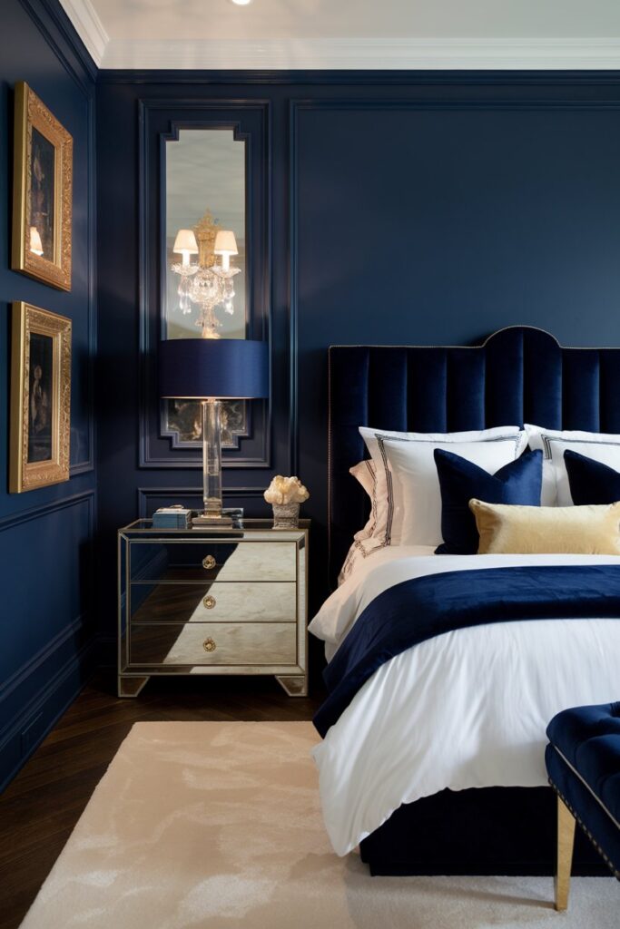 Blue and Gold Accents