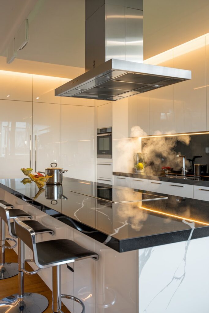 Kitchen Island with Cooktop