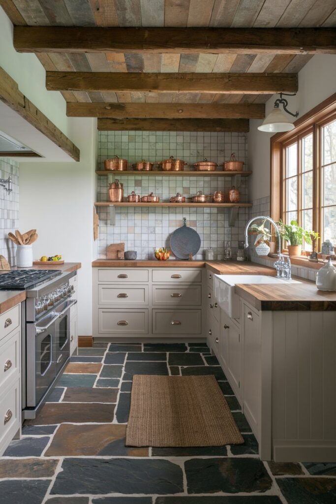 Stone Tile Kitchen Flooring