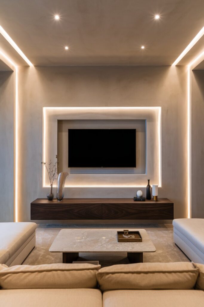 Recessed TV Wall