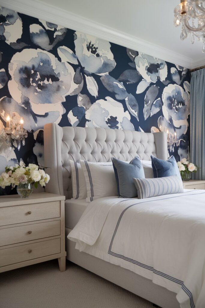 Blue Floral Wallpaper