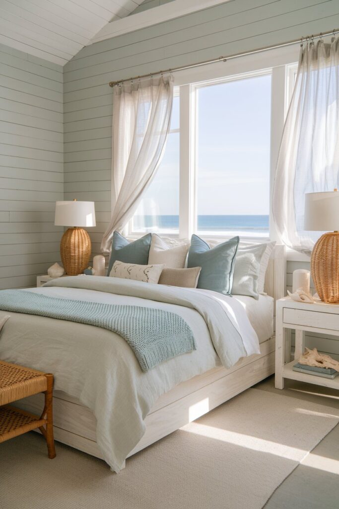 Grey Coastal Bedroom