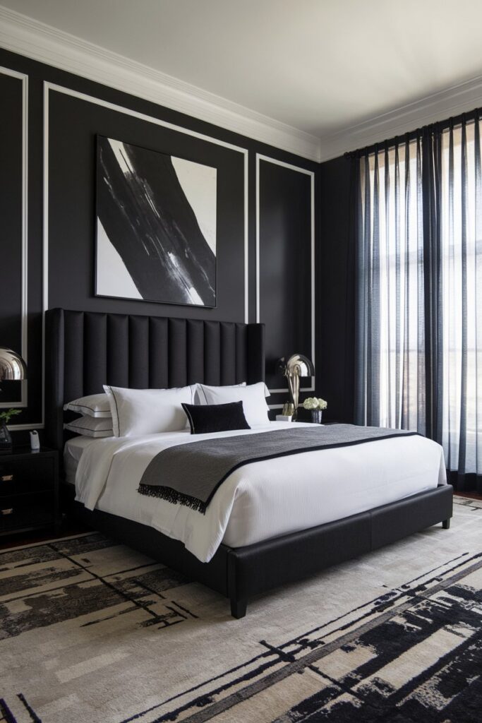 Monochrome Luxury Bedroom Aesthetic