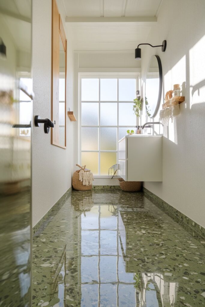 Green Terrazzo Flooring