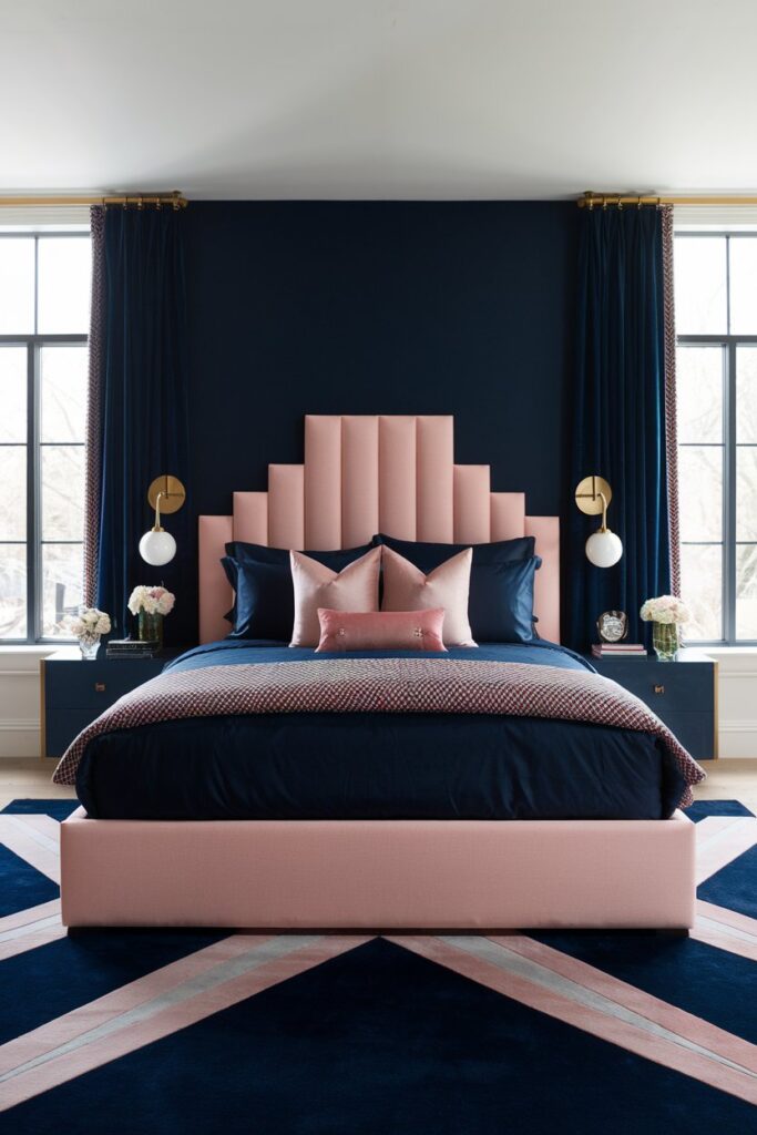 Pink & Navy Blue Contrast