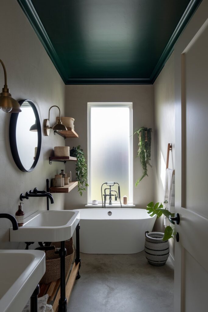 Dark Green Ceiling Accent
