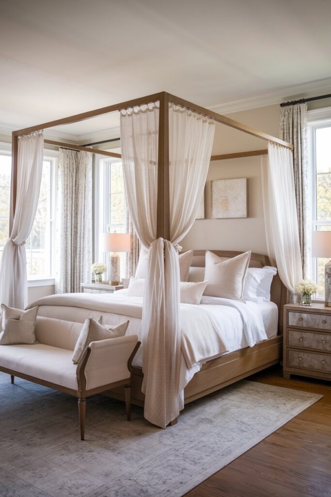Guest Bedroom with Canopy Bed