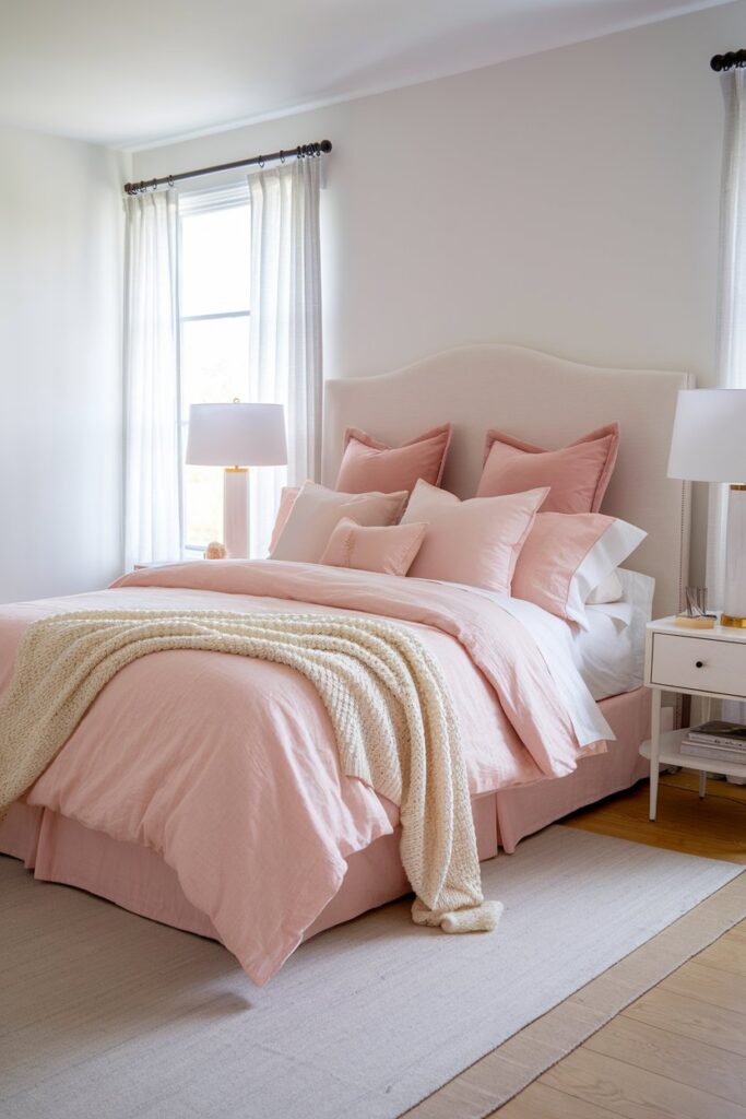 Soft Pink Bedding Focus
