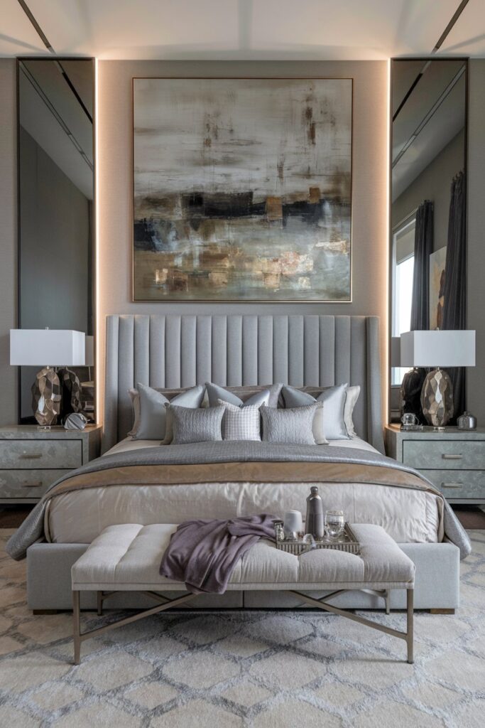 Statement Artwork Above the Bed
