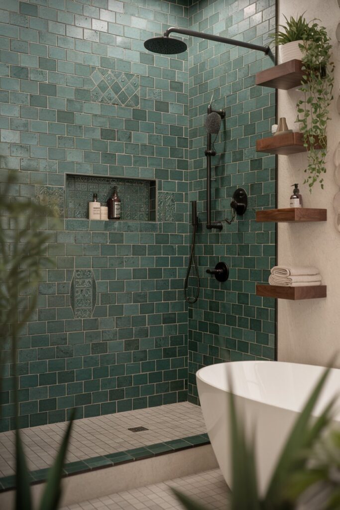 Green Moroccan Zellige Tiles