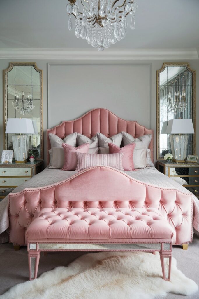 Luxurious Pink Velvet Accents