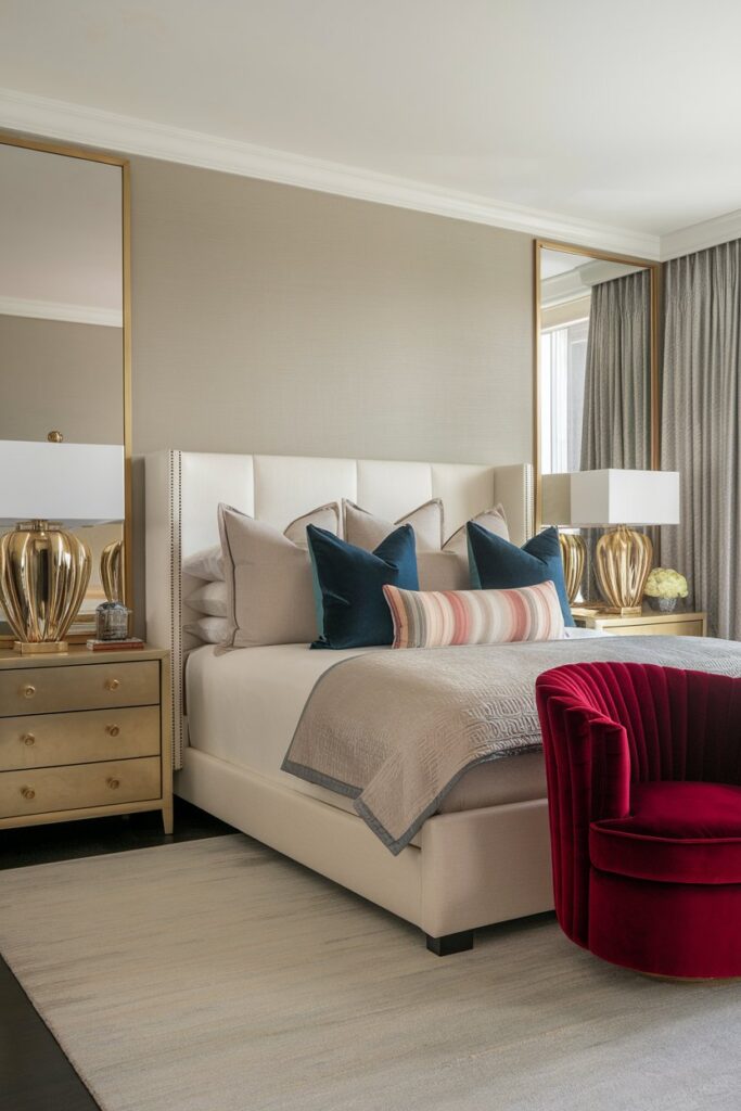 Neutral Palette with Pops of Jewel Tones