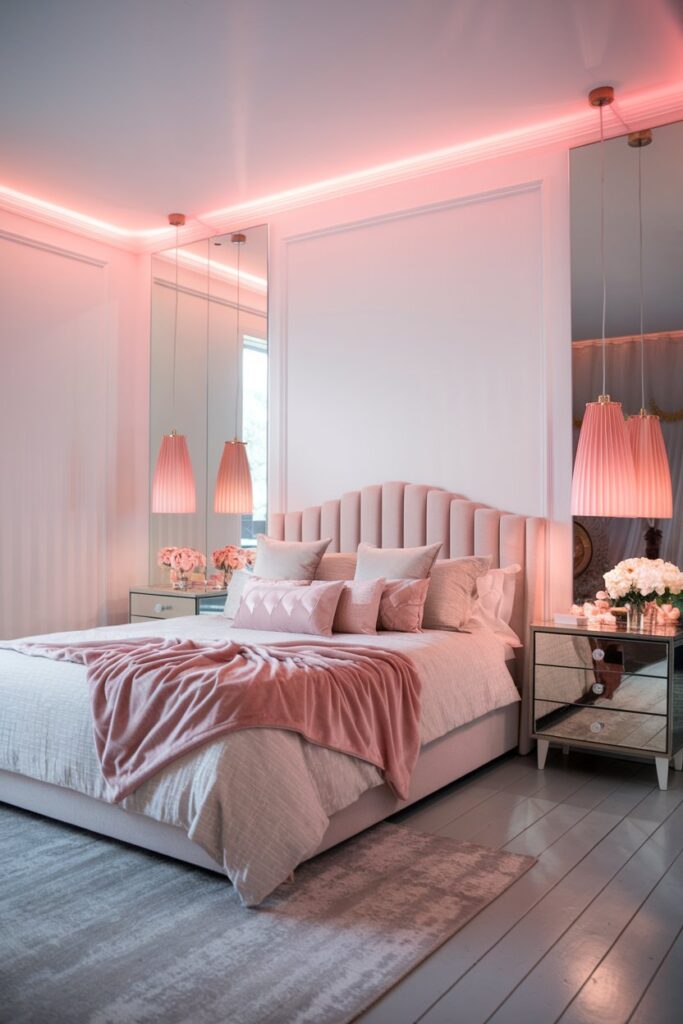 Blush Pink Lighting Accents