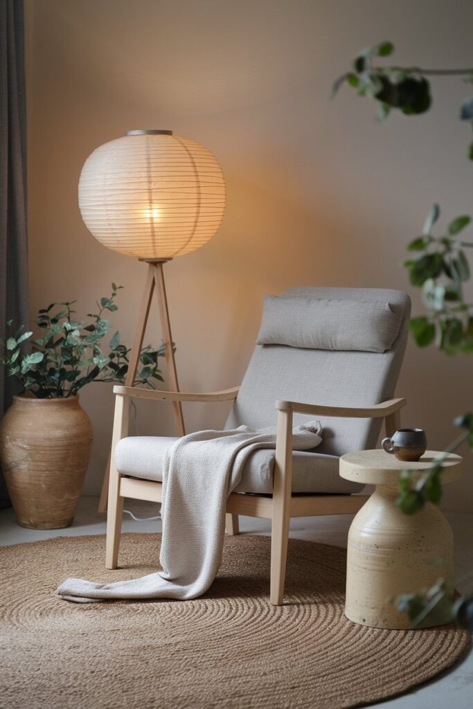 Calm Japandi Reading Corners