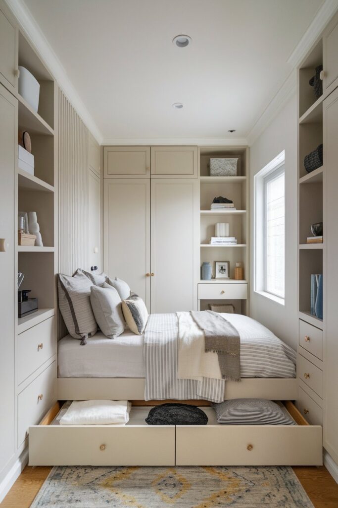 Multifunctional Guest Bedroom with Storage
