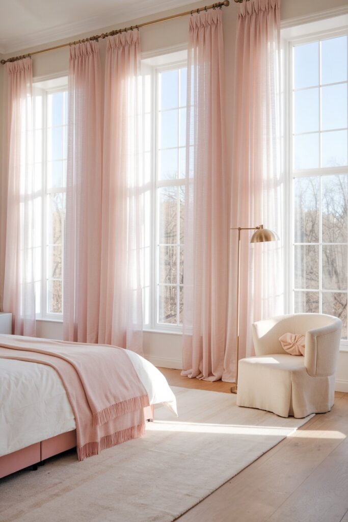Soft Pink Curtains & Drapes