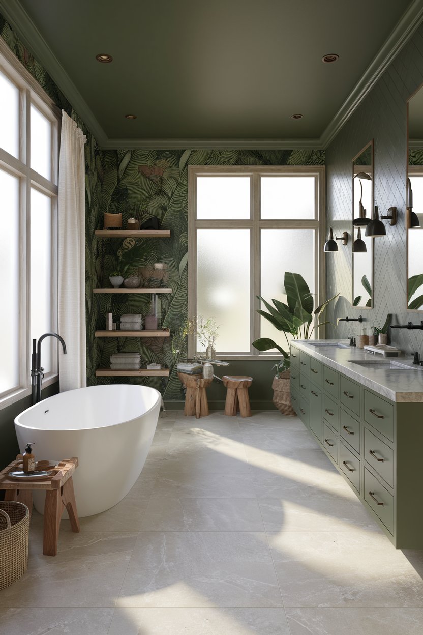 30 Green Bathroom Ideas to Transform Your Space with Fresh Style