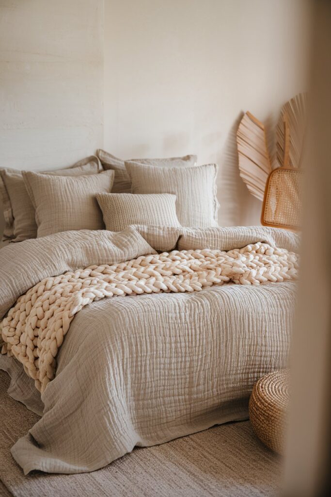Japandi Bedding Textures