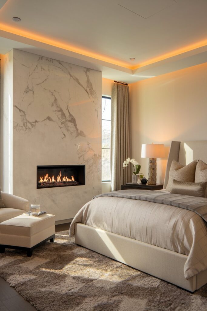 Cozy Fireplace as a Bedroom Focal Point
