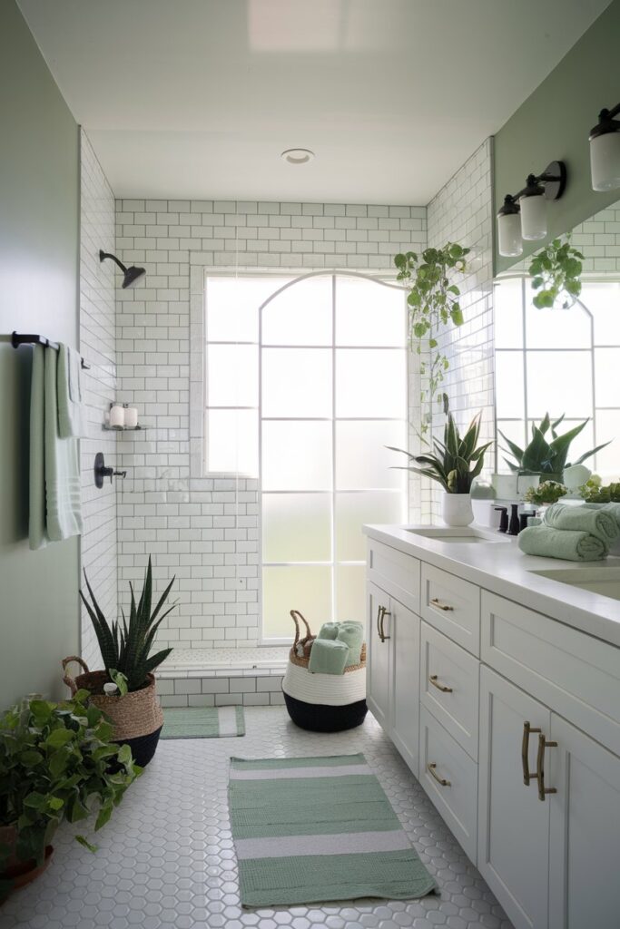 Green and White Color Scheme