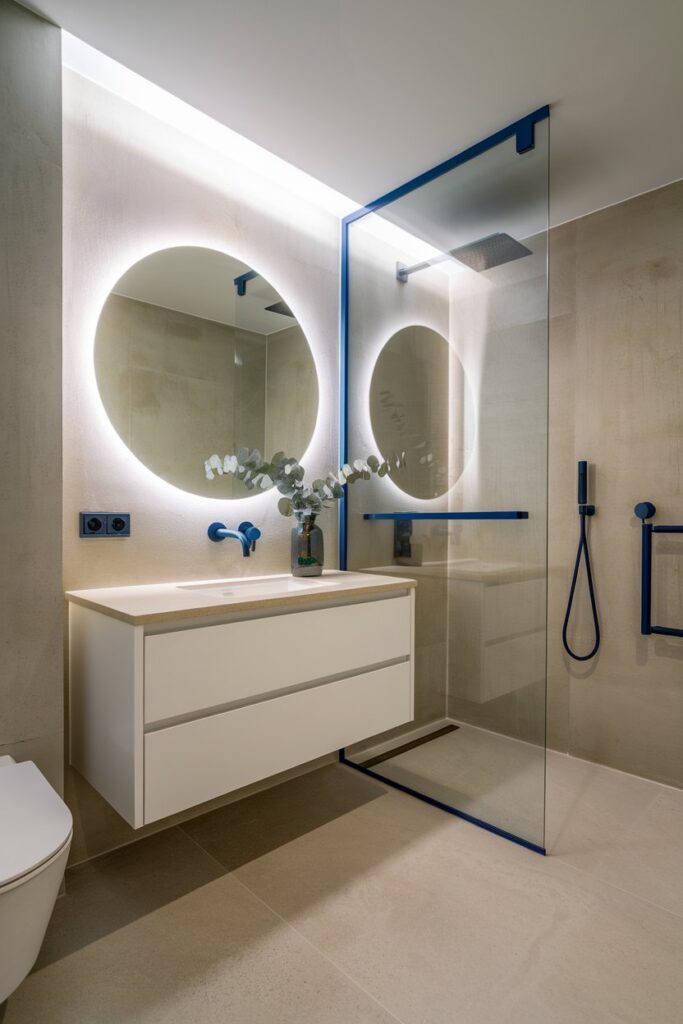 Matte Blue Fixtures and Fittings