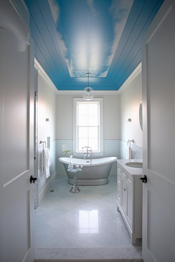 Blue Ceiling Accent