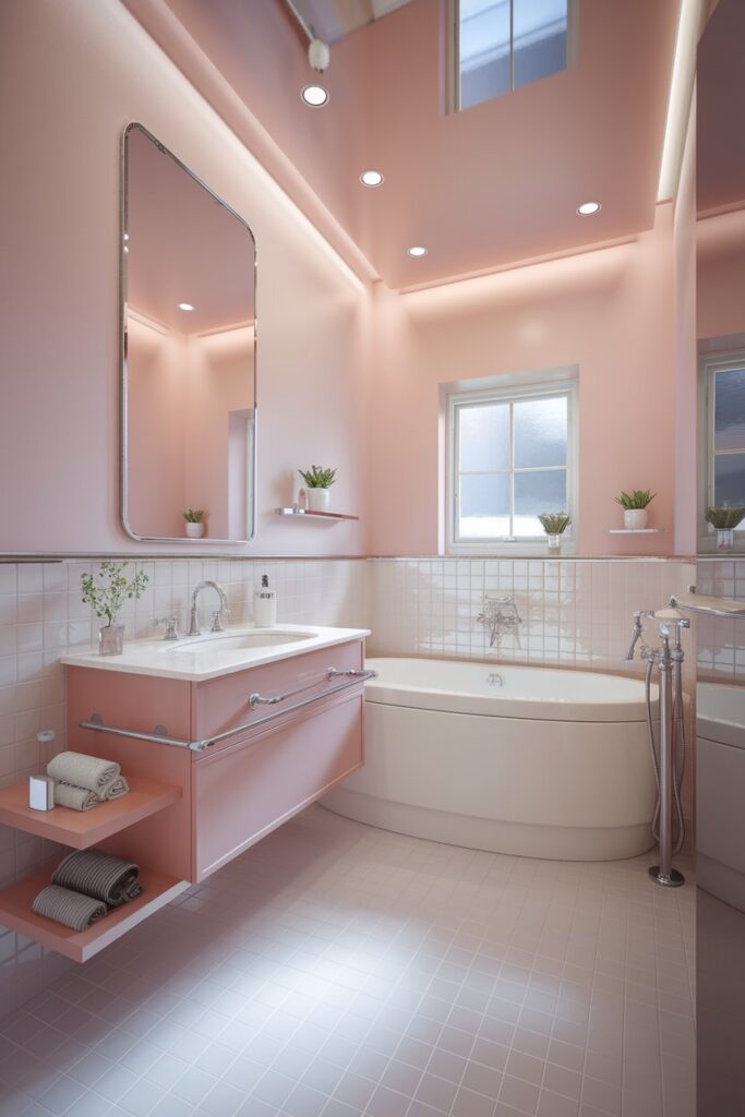 Tiny Pink Bathroom Makeover