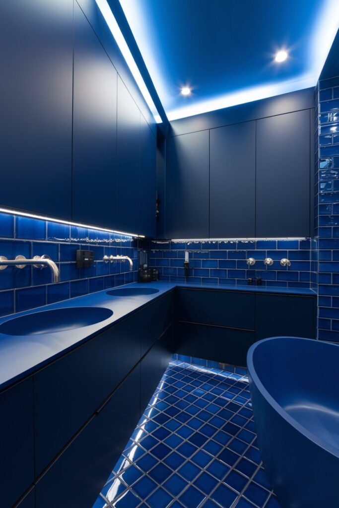 Monochrome Blue Bathroom