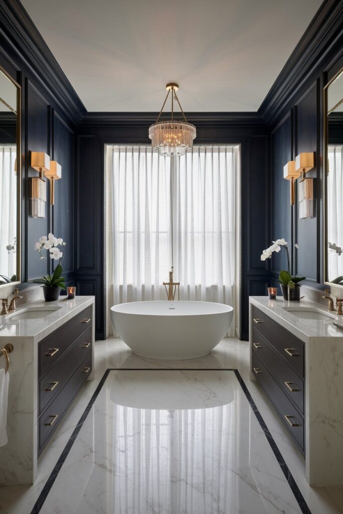 Dark Blue and Marble Luxury