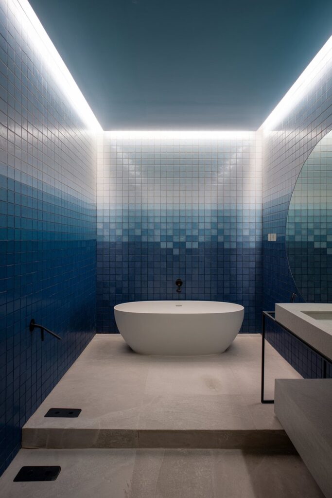 Blue Ombre Tile Design