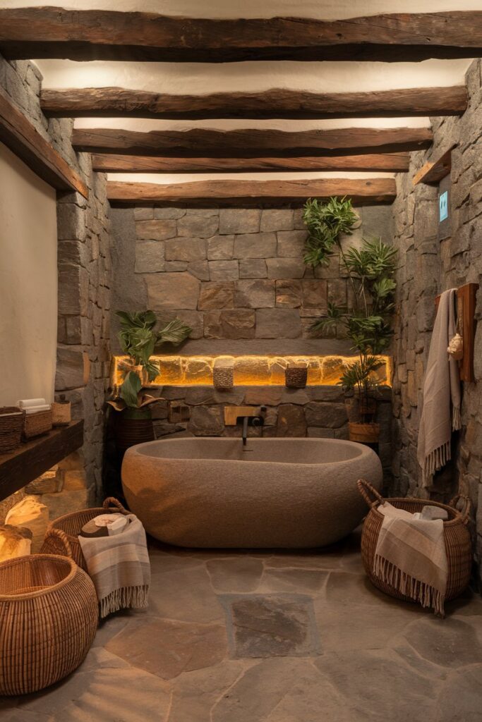 Modern Rustic Spa Bathroom