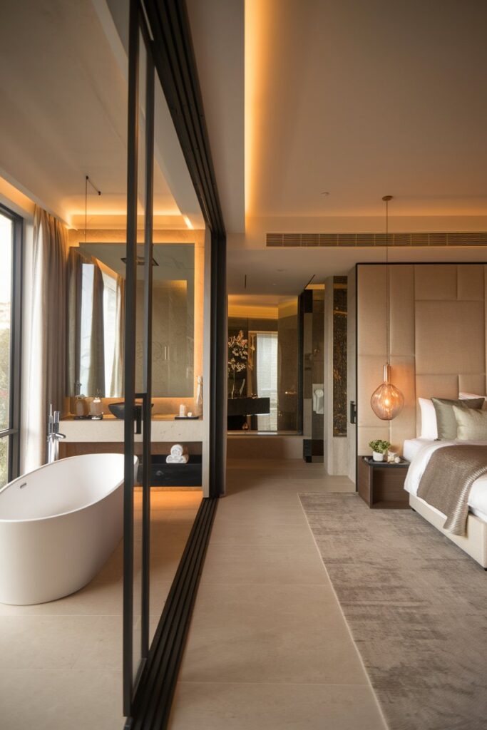 Open Concept Ensuite Bathroom