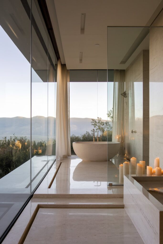 Luxury Bathroom with View