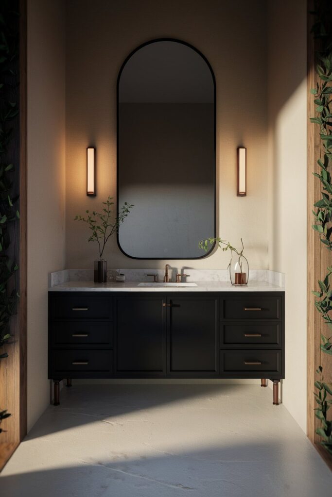 Black Bathroom Vanity for Bold Contrast
