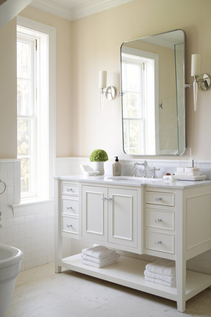 White Bathroom Vanity for a Clean, Timeless Style