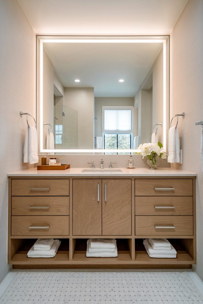 Custom Bathroom Vanity with Built-In Storage