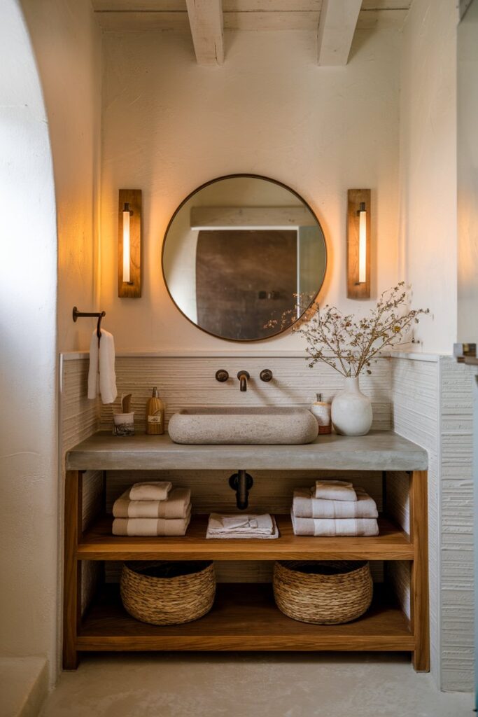 Open Shelf Bathroom Vanity Ideas